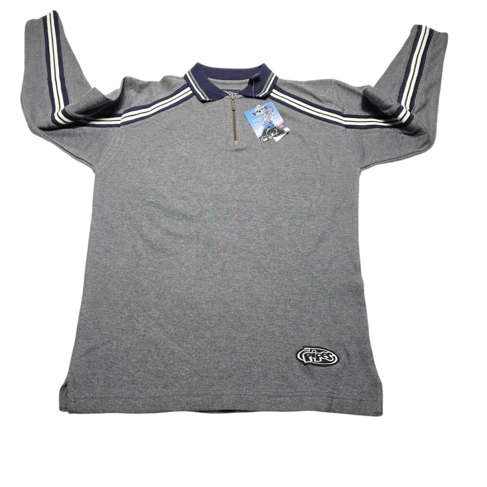 Vintage Lee Pipes Boy's Large 14-16 Cotton Top 1/4 Zip Sweater Grunge Skater NWT